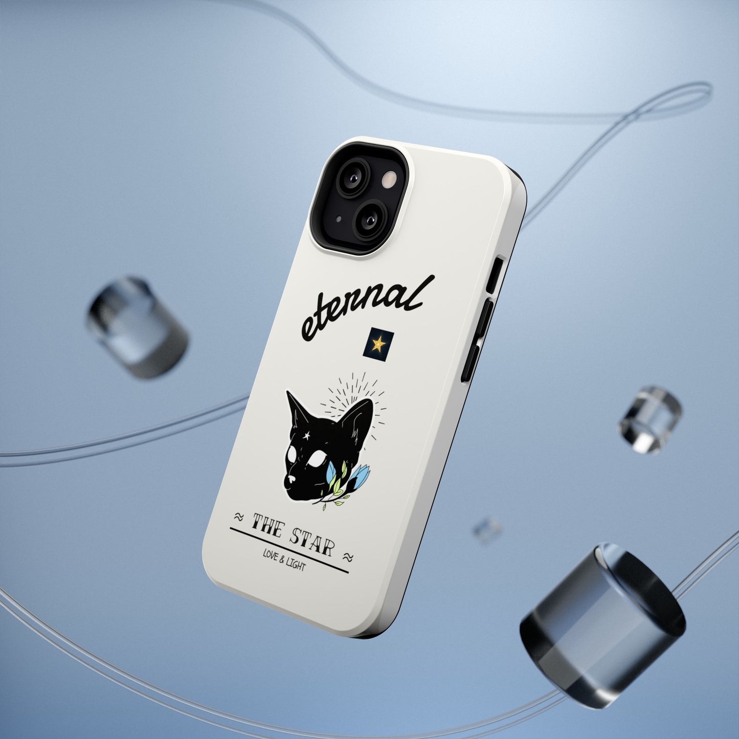 Eternal Star Cat Phone Case - Impact-Resistant, Gift for Cat Lovers, Trendy Accessory, Customizable Design, Modern Phone Protection
