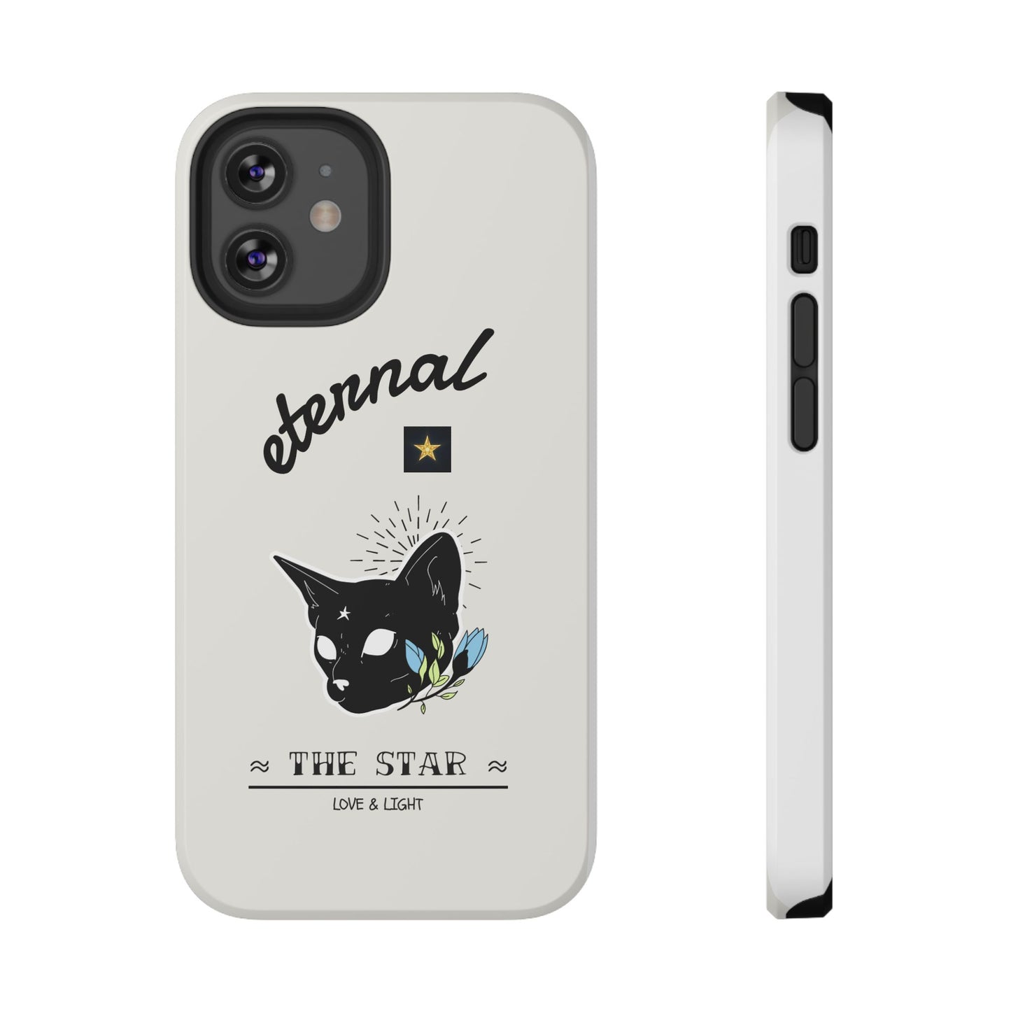 Eternal Star Cat Phone Case - Impact-Resistant, Gift for Cat Lovers, Trendy Accessory, Customizable Design, Modern Phone Protection