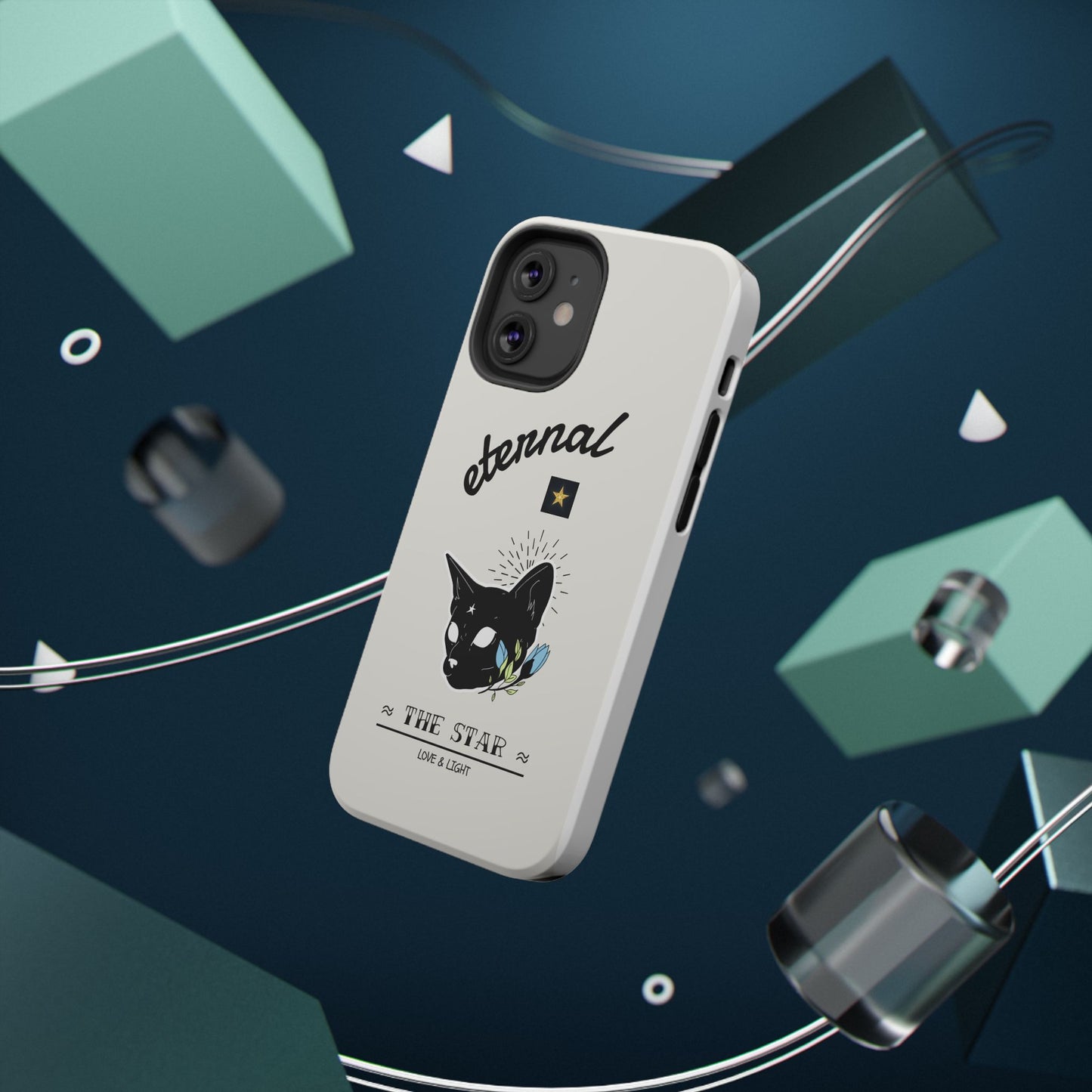 Eternal Star Cat Phone Case - Impact-Resistant, Gift for Cat Lovers, Trendy Accessory, Customizable Design, Modern Phone Protection