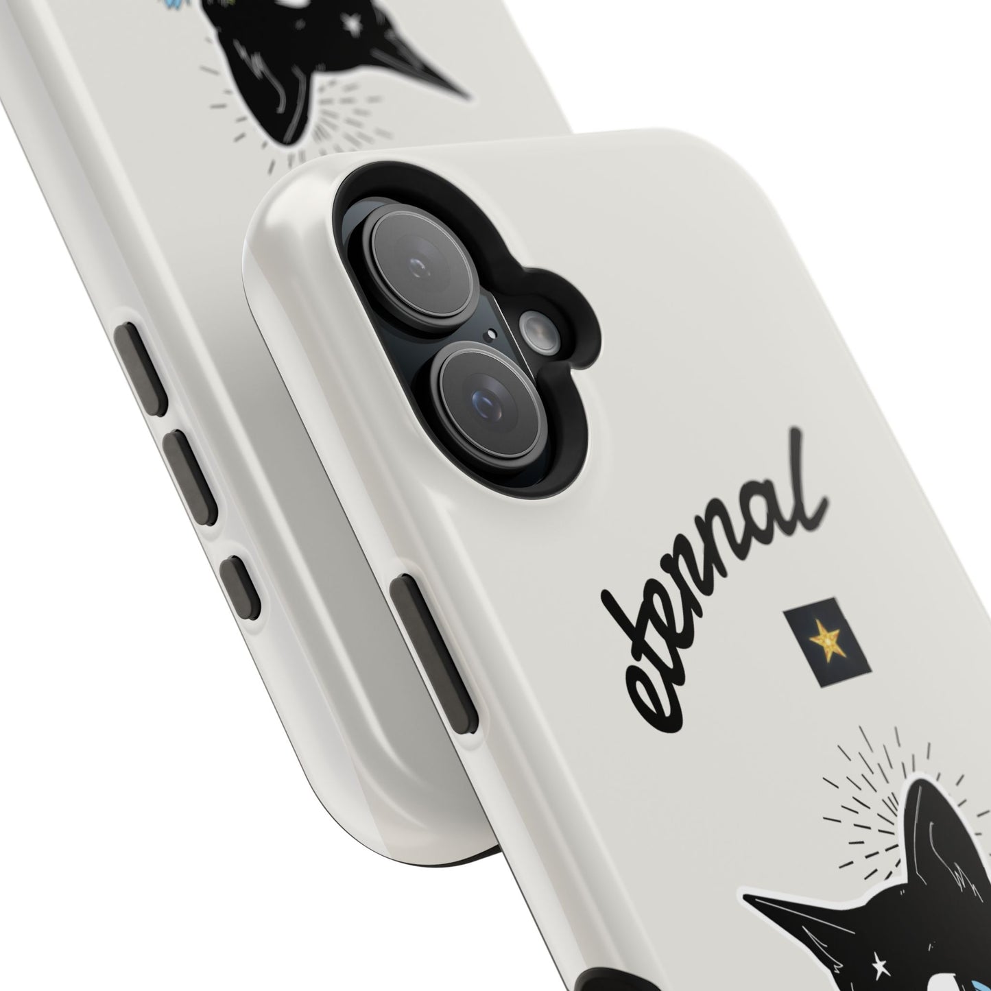 Eternal Star Cat Phone Case - Impact-Resistant, Gift for Cat Lovers, Trendy Accessory, Customizable Design, Modern Phone Protection