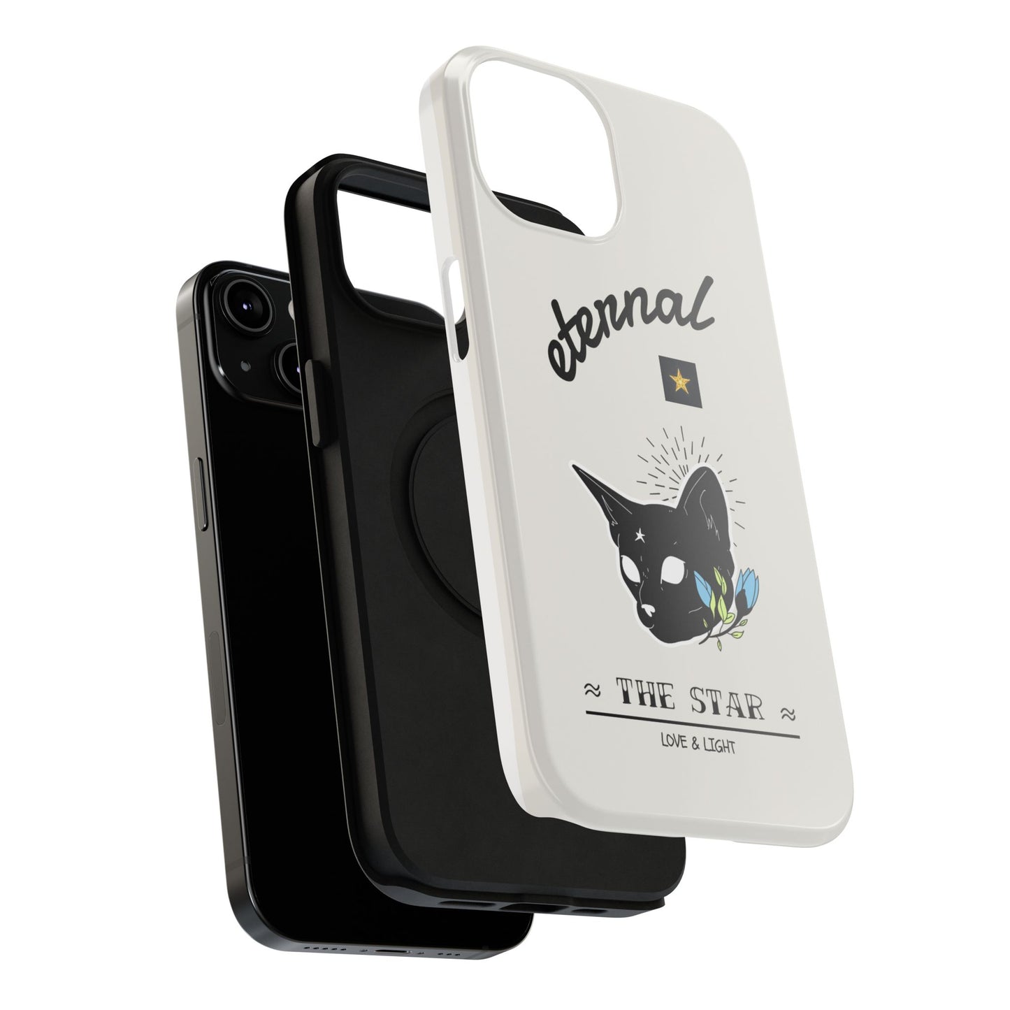 Eternal Star Cat Phone Case - Impact-Resistant, Gift for Cat Lovers, Trendy Accessory, Customizable Design, Modern Phone Protection