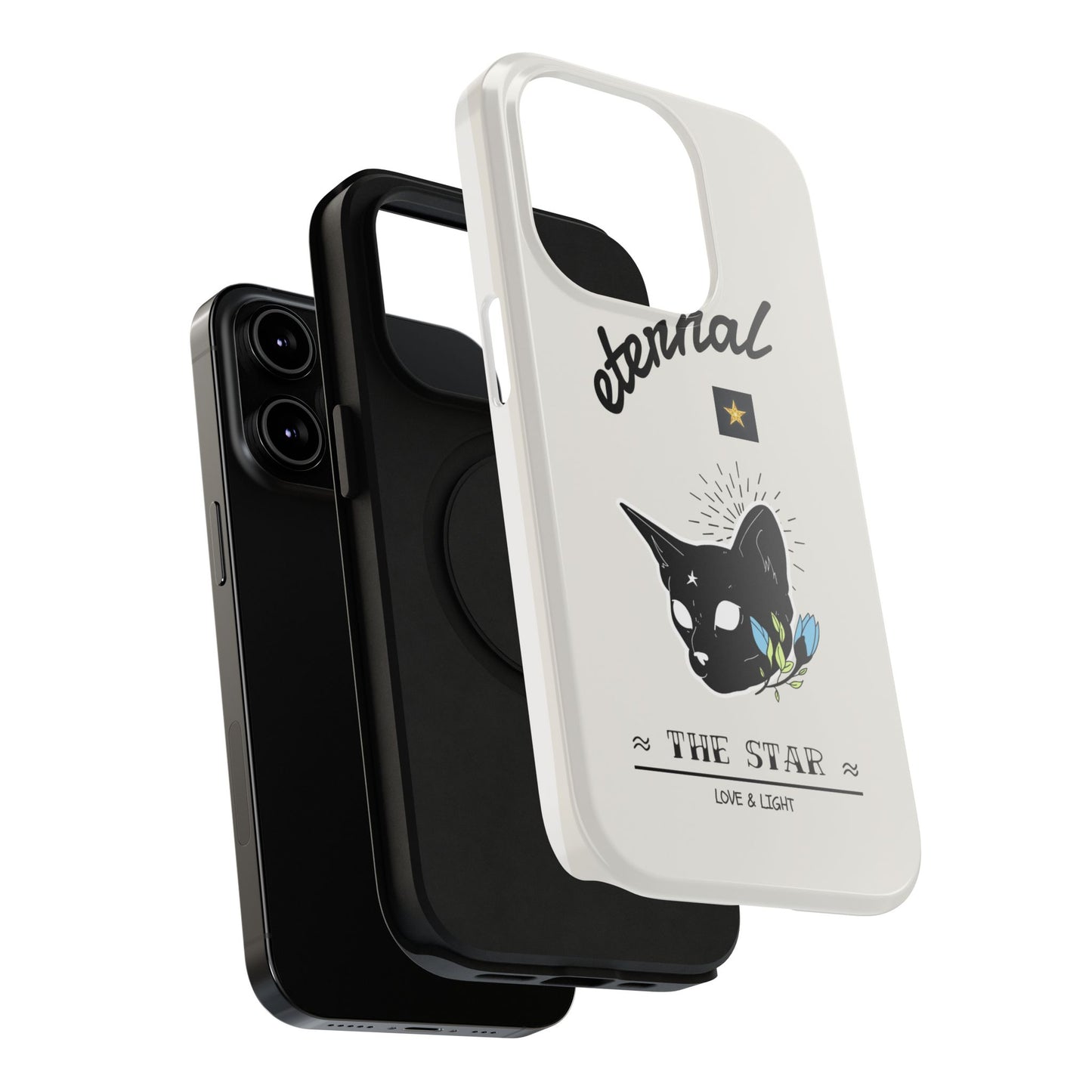 Eternal Star Cat Phone Case - Impact-Resistant, Gift for Cat Lovers, Trendy Accessory, Customizable Design, Modern Phone Protection