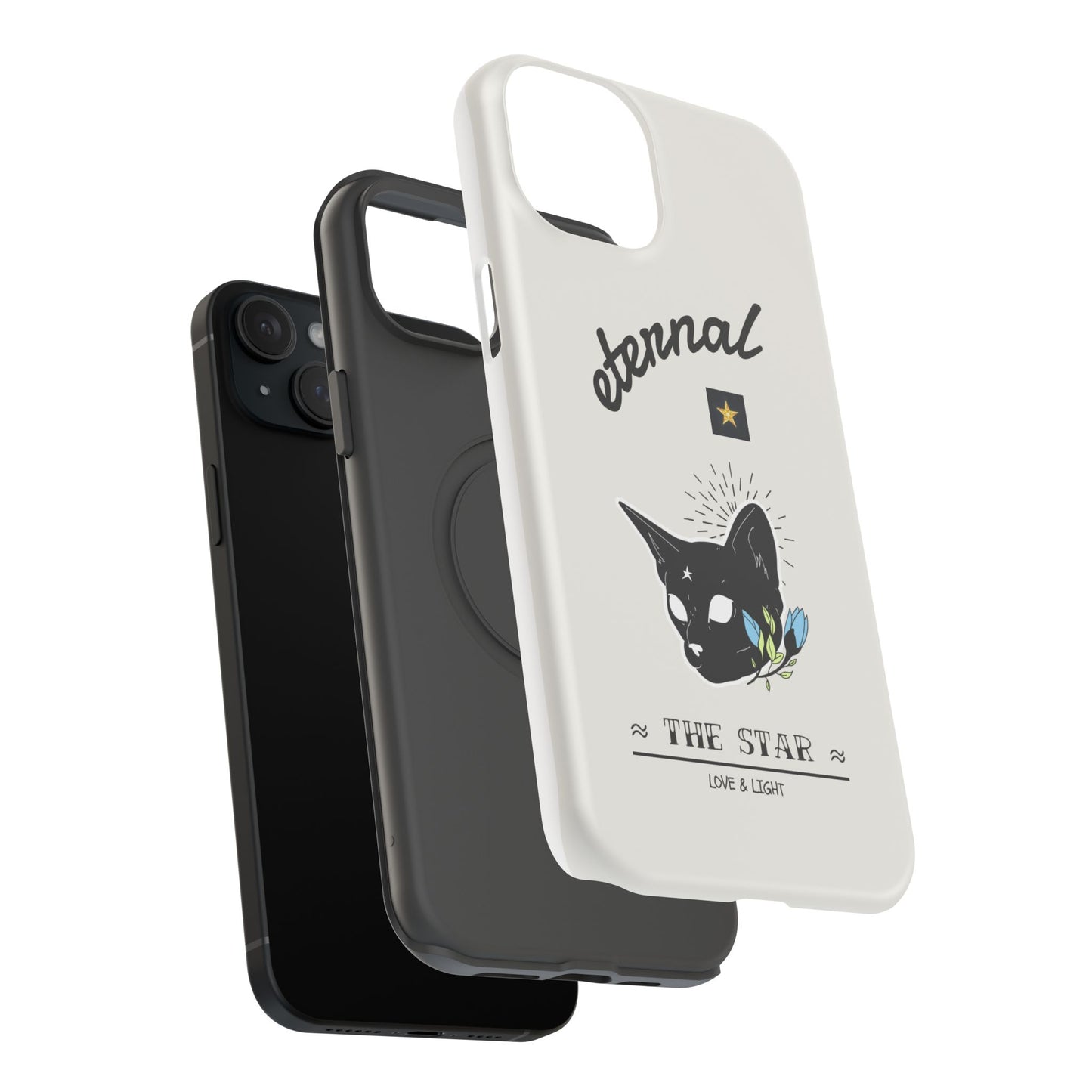 Eternal Star Cat Phone Case - Impact-Resistant, Gift for Cat Lovers, Trendy Accessory, Customizable Design, Modern Phone Protection