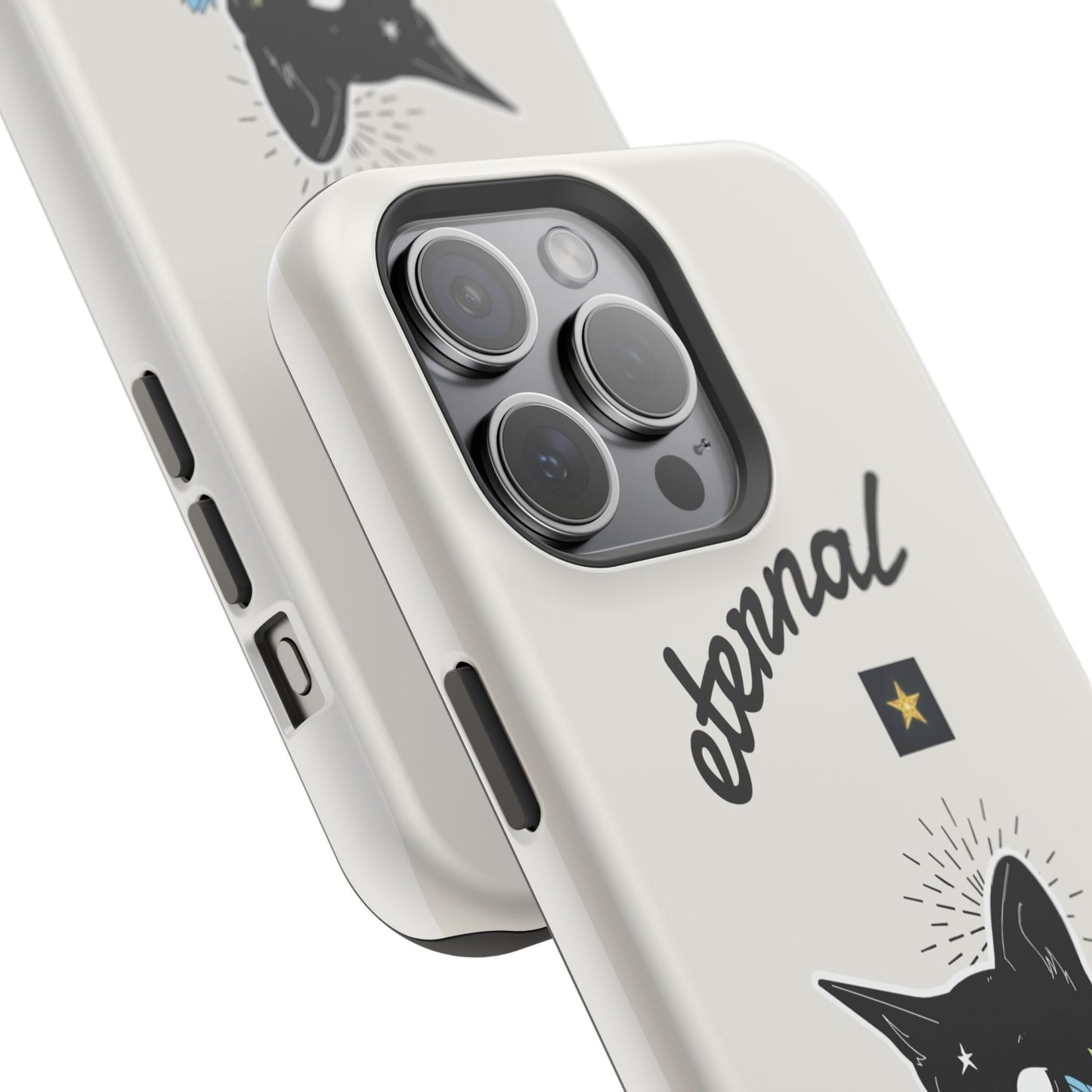 Eternal Star Cat Phone Case - Impact-Resistant, Gift for Cat Lovers, Trendy Accessory, Customizable Design, Modern Phone Protection