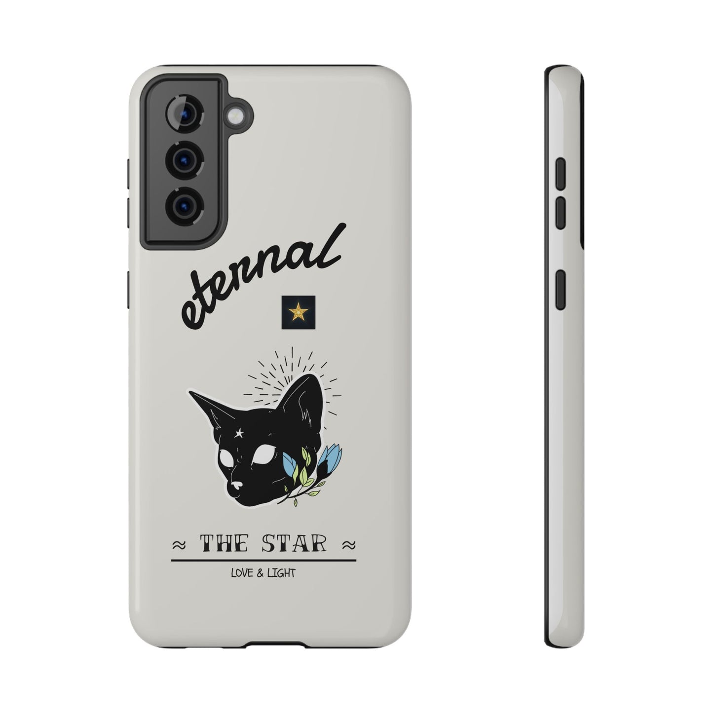 Eternal Star Cat Phone Case - Impact-Resistant, Gift for Cat Lovers, Trendy Accessory, Customizable Design, Modern Phone Protection