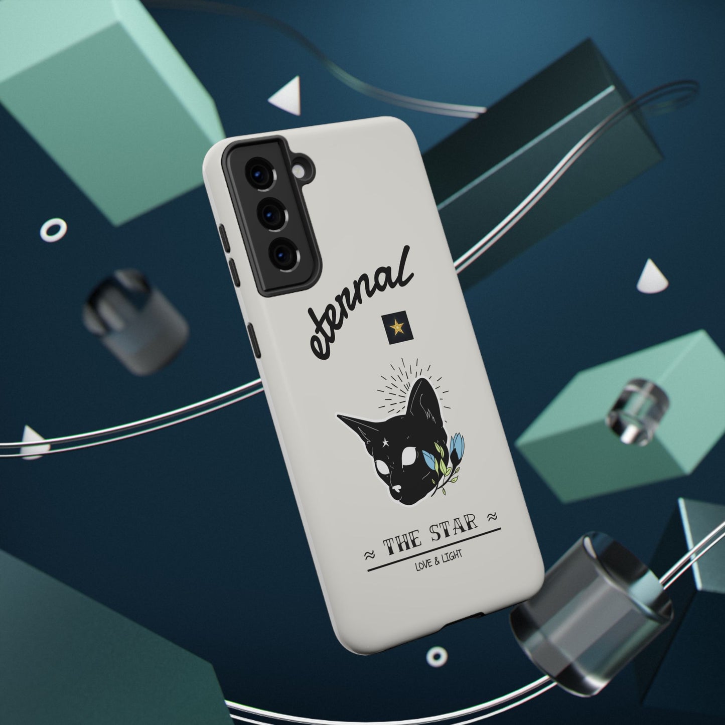 Eternal Star Cat Phone Case - Impact-Resistant, Gift for Cat Lovers, Trendy Accessory, Customizable Design, Modern Phone Protection