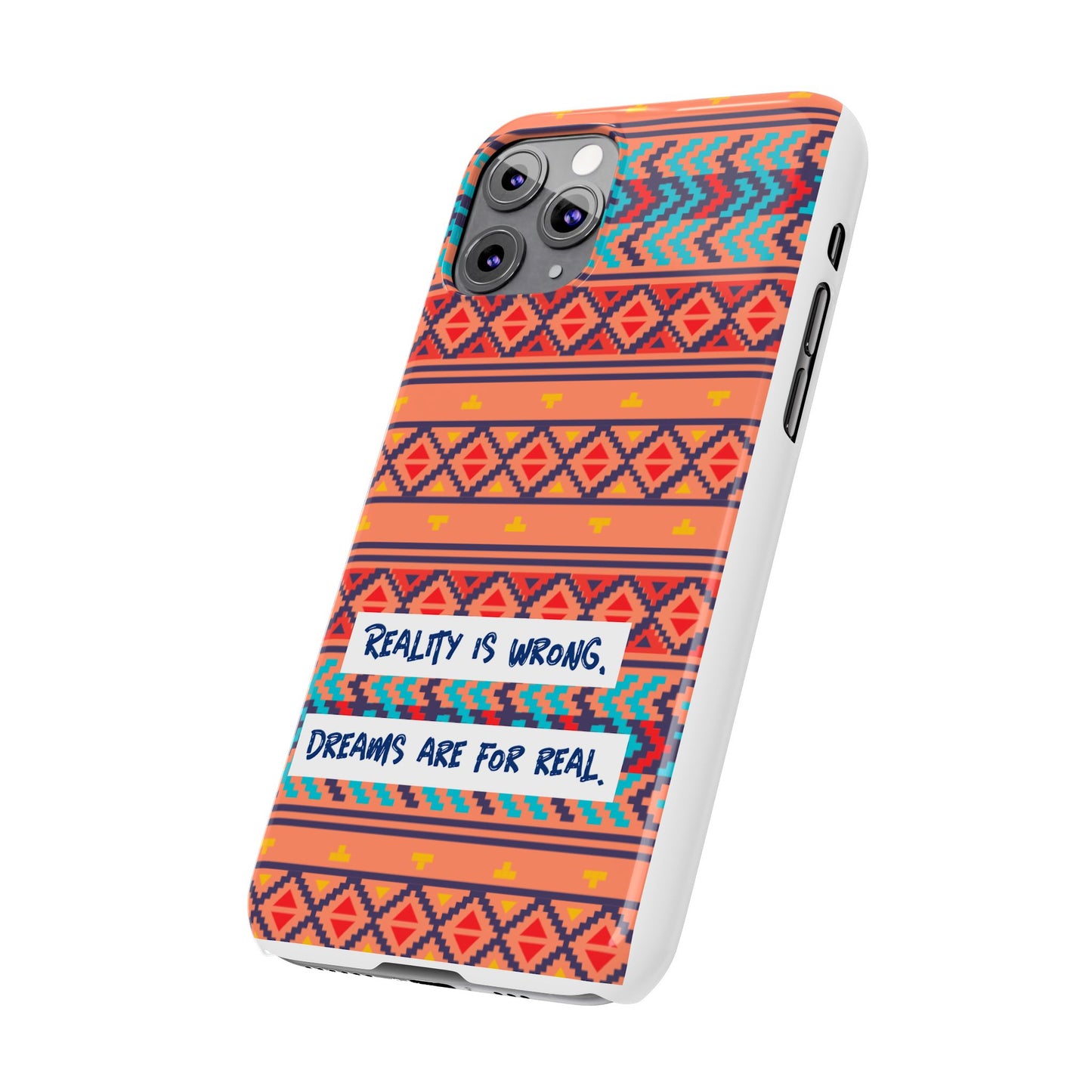 Vibrant Inspirational Phone Case – Dreamers Gift, Boho Slim Cover, Motivational Tech Accessory, Cute Gift for Her, Colorful Phone Holder