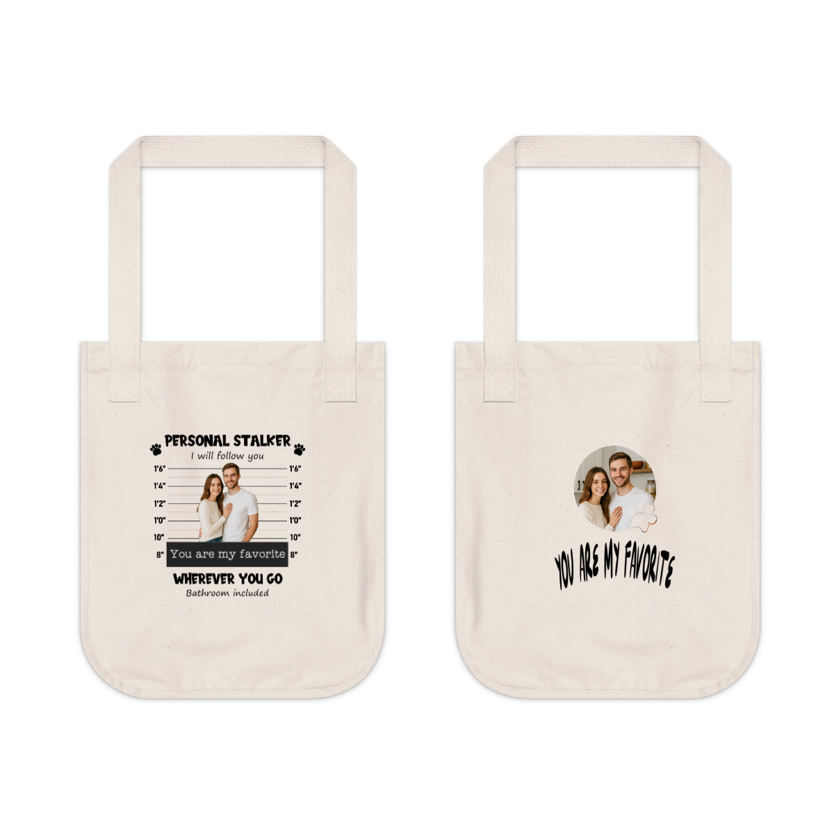 Organic Canvas Tote Bag-My Lover and I（Double-sided）