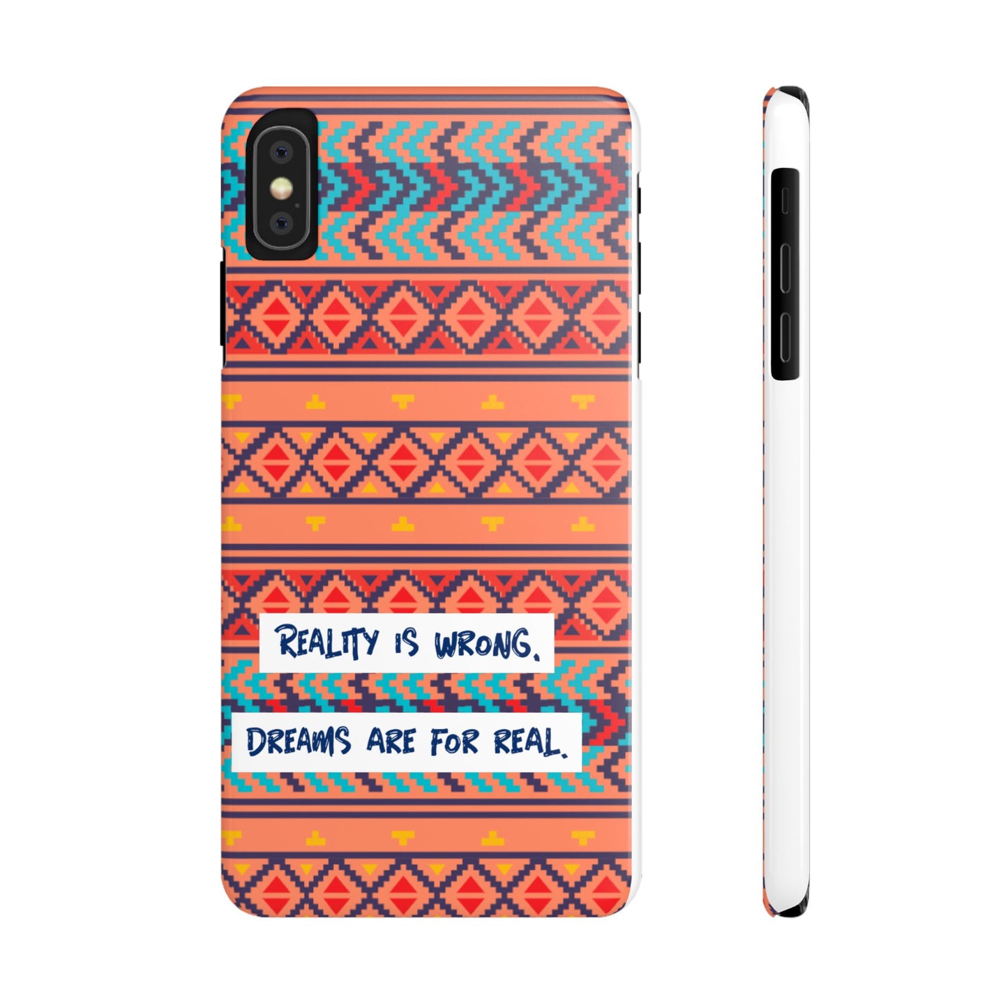Vibrant Inspirational Phone Case – Dreamers Gift, Boho Slim Cover, Motivational Tech Accessory, Cute Gift for Her, Colorful Phone Holder