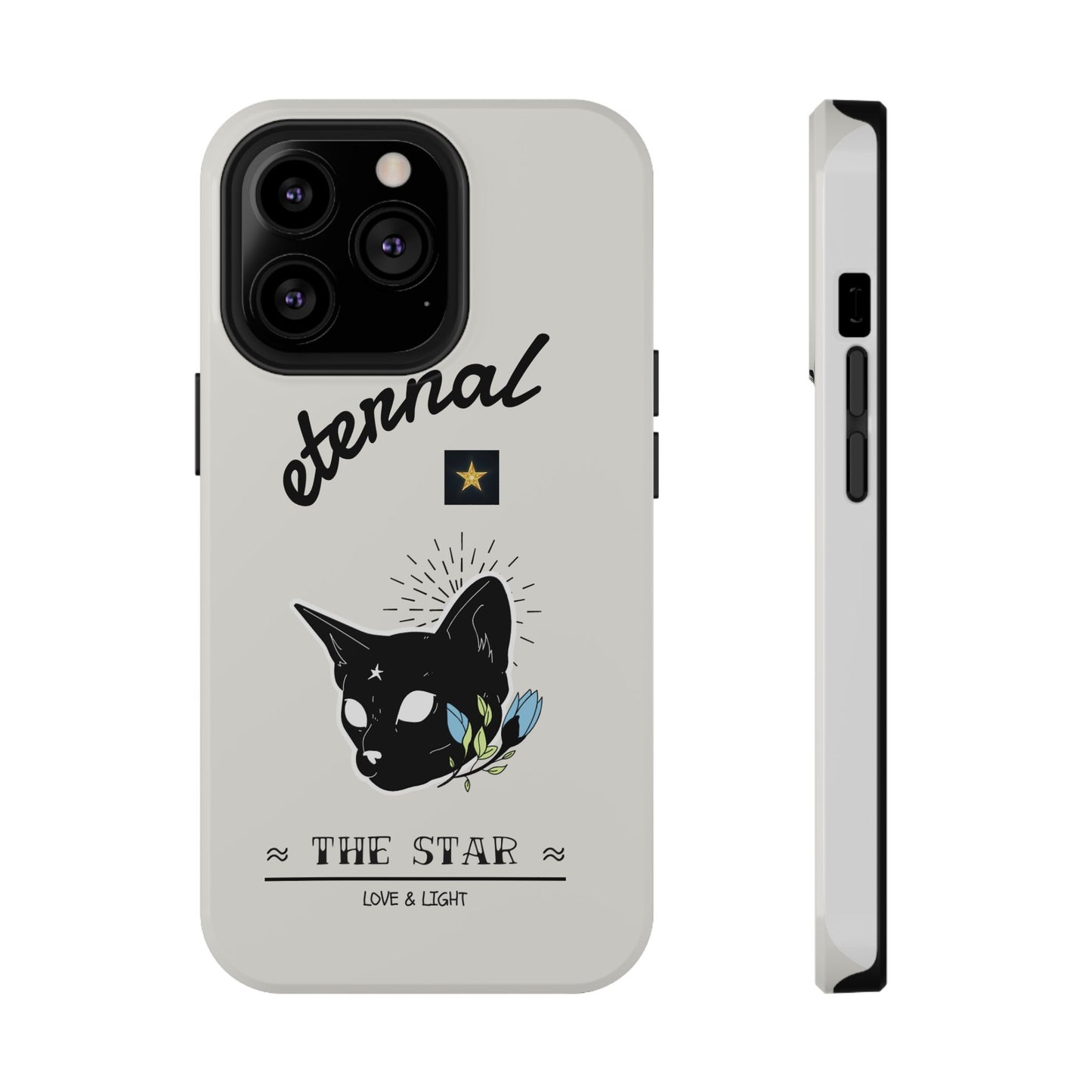 Eternal Star Cat Phone Case - Impact-Resistant, Gift for Cat Lovers, Trendy Accessory, Customizable Design, Modern Phone Protection